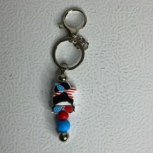 Patriotic Keychain with Beads